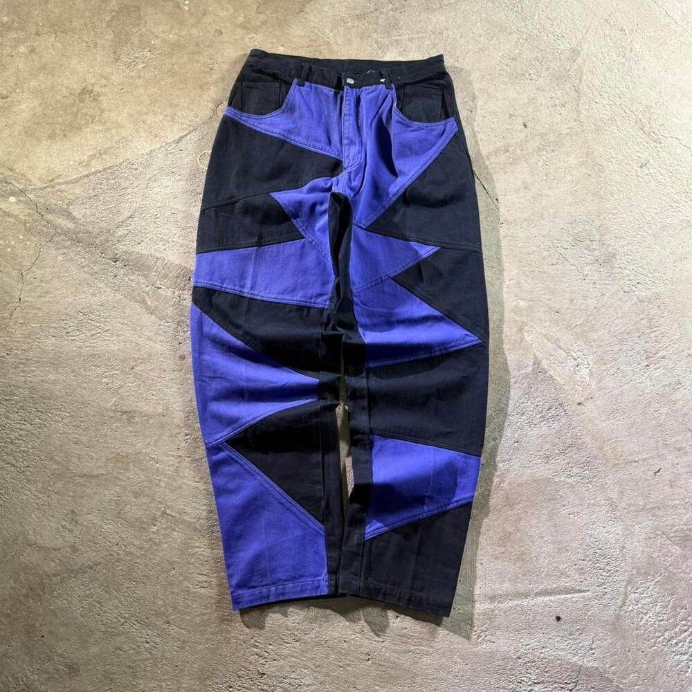 Vintage 90’s Rare Machine Patchwork Jeans